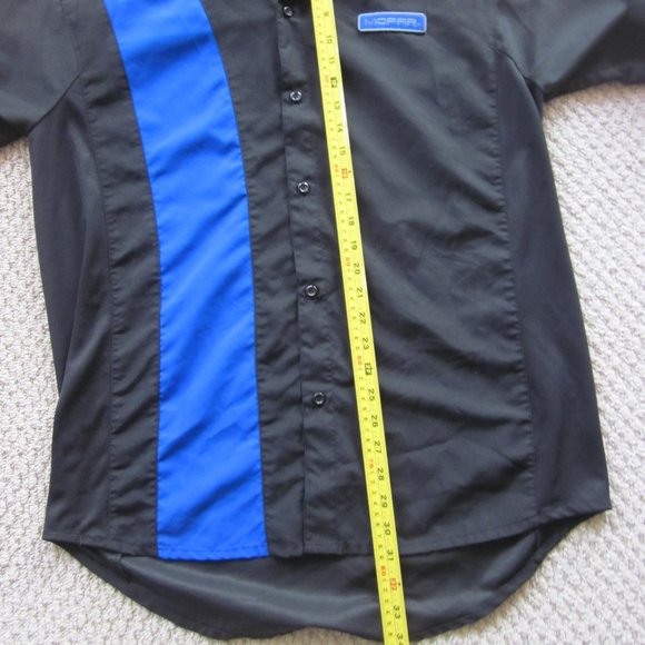 Mopar Canada Shirt Black Button Up Polyester Short Sleeve Size Large - Picture 9 of 15